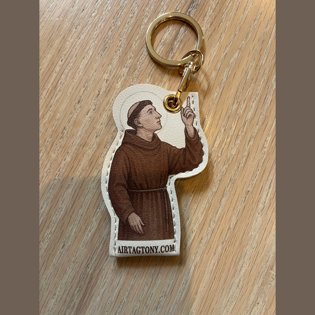 St. Anthony "Found Em" AirTag Holder Keychain {PREORDER NOW}
