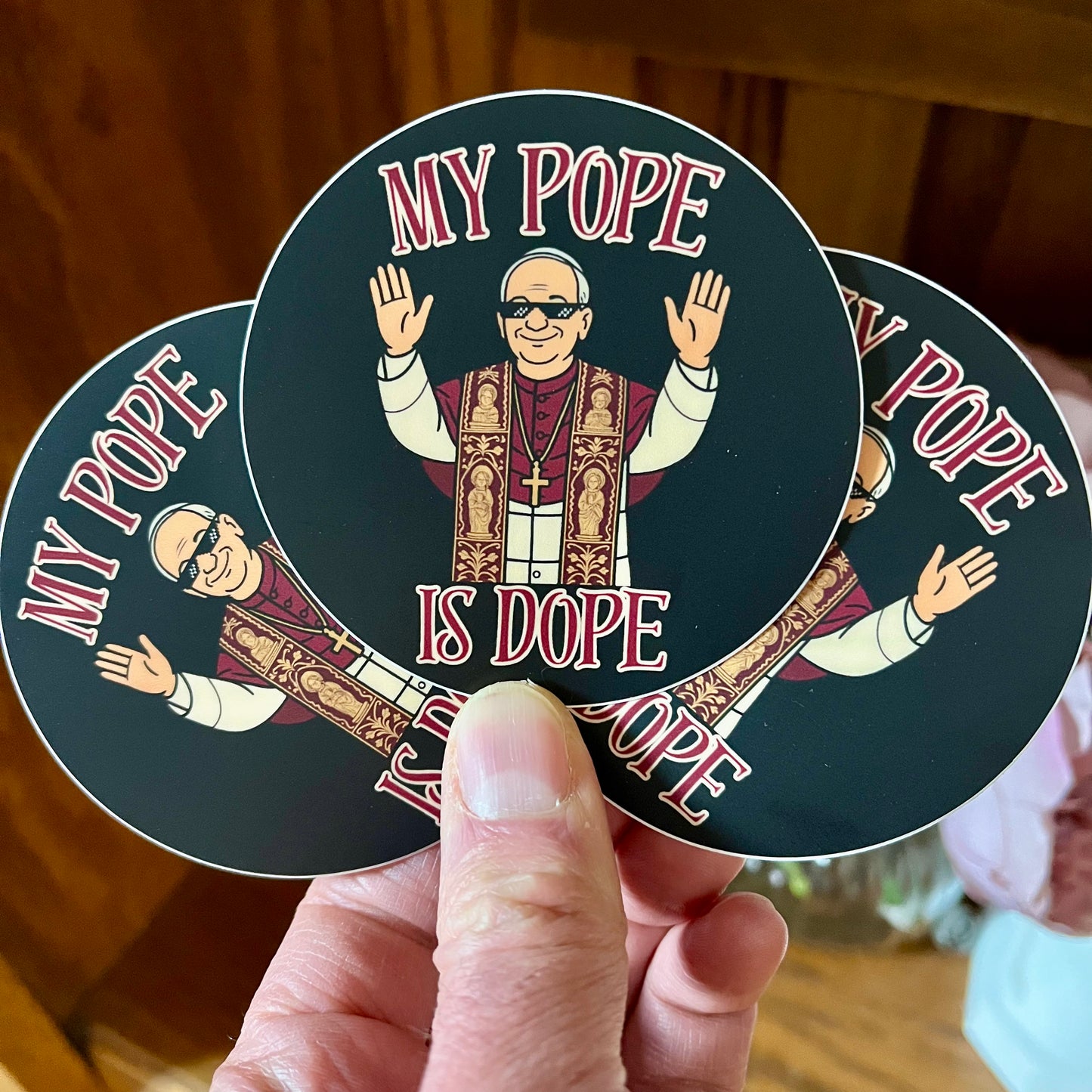 My Pope is Dope - Pope Leo XIV 3 in. sticker (3 pack)