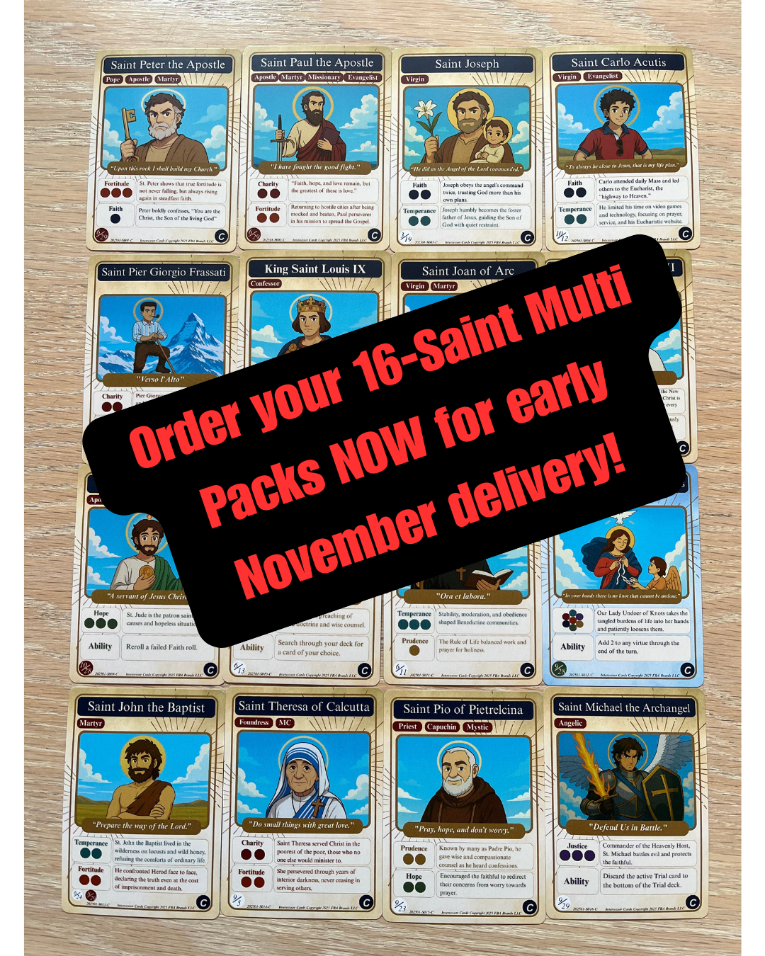 Collectible Trading Holy Cards