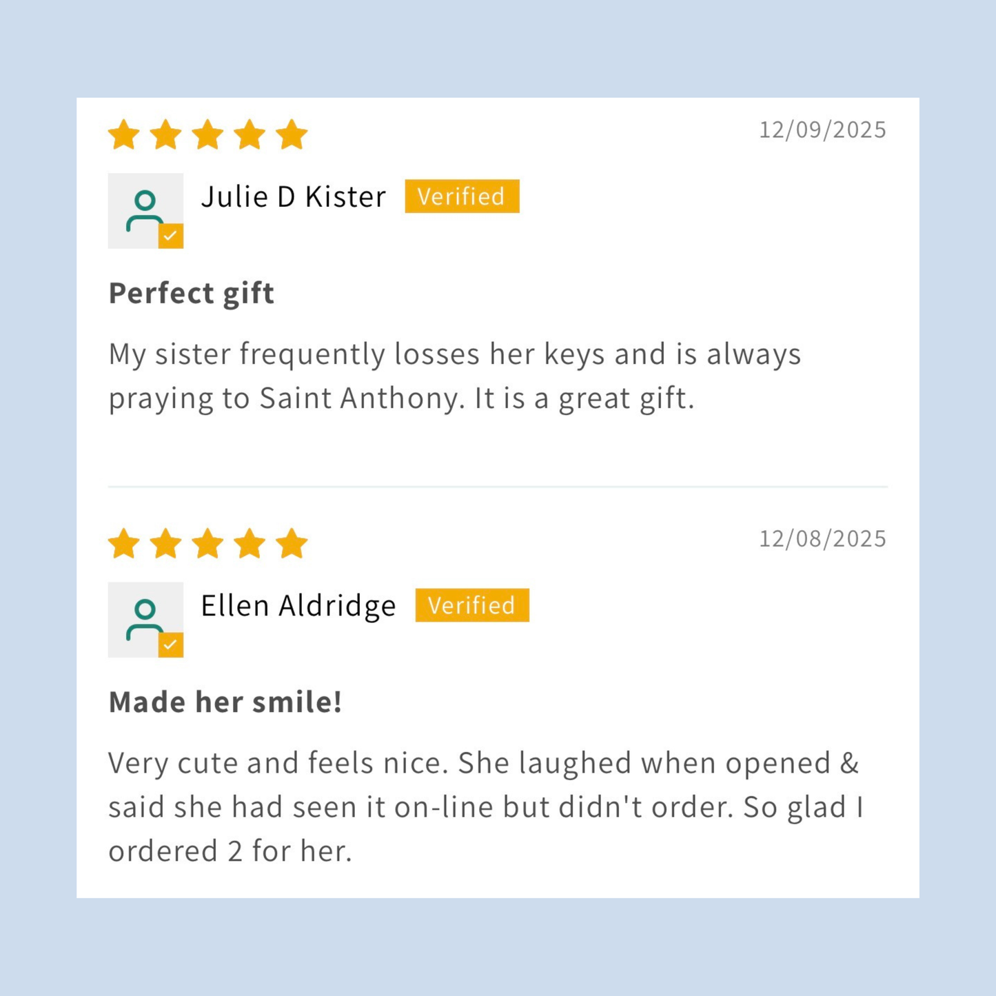 St. Anthony "Found Em" AirTag Holder Keychain