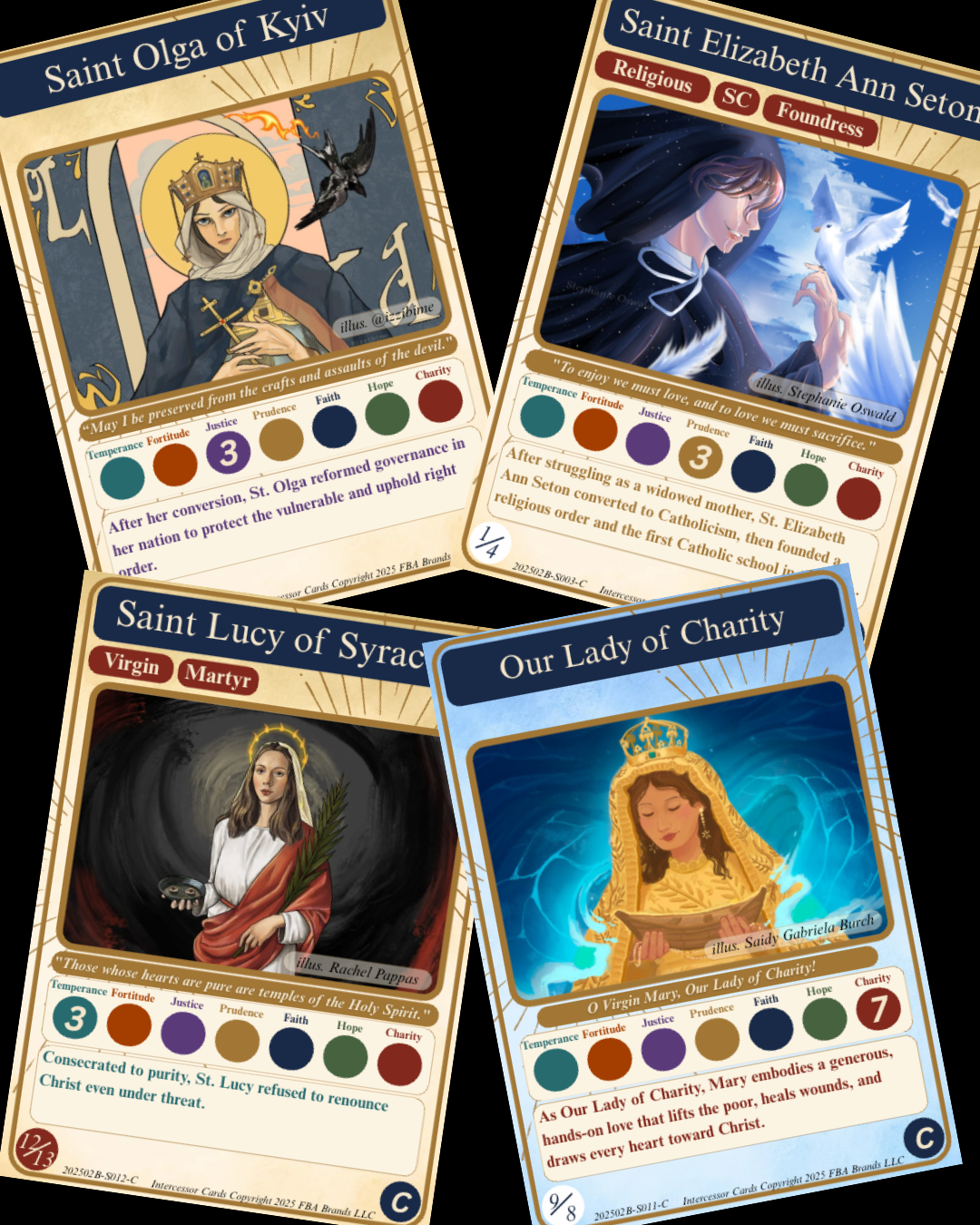 Collectible Trading Holy Cards - SET 2 (Human art)