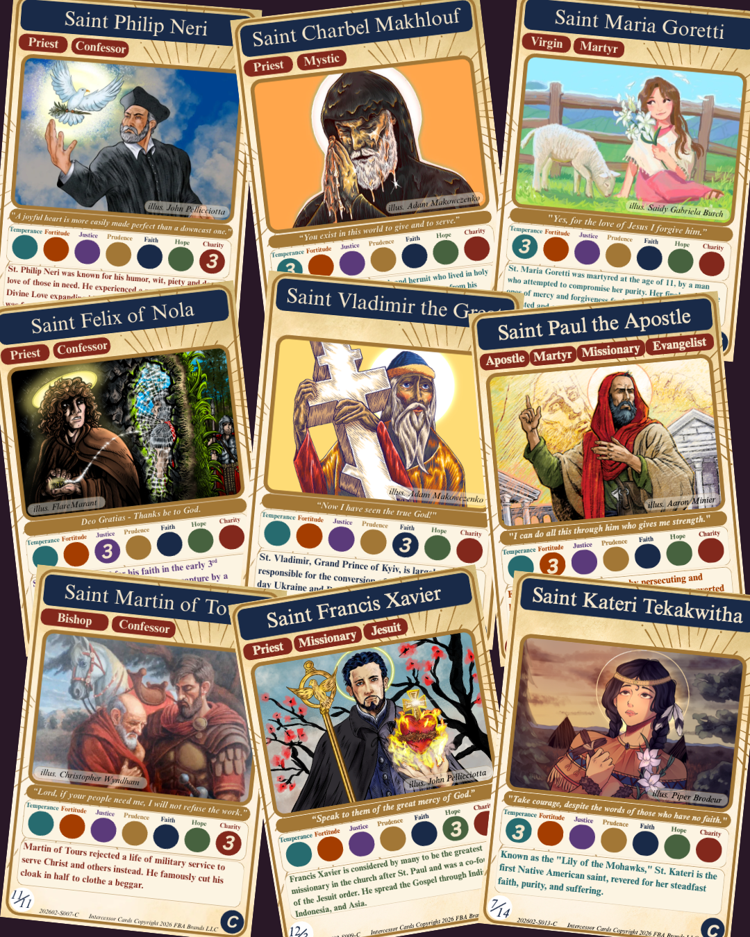 Collectible Trading Holy Cards - Mega Pack 1 (Human art)