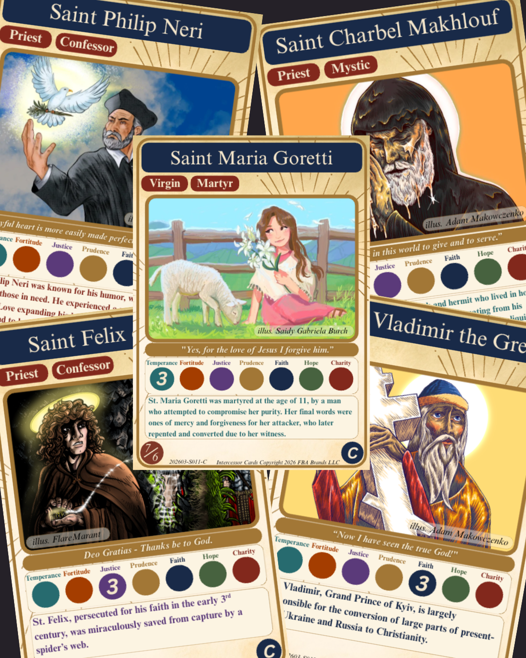 Collectible Trading Holy Cards - SET 5 (Human art)