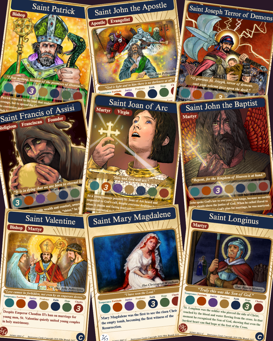 Collectible Trading Holy Cards - Mega Pack 1 (Human art)