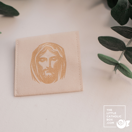 Holy Face Rosary Pouch