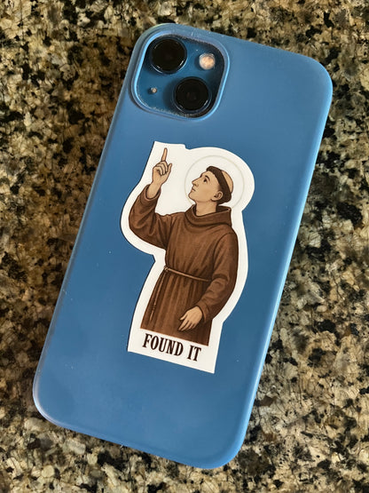 St. Anthony "Found it" Vinyl Stickers (3-pack)