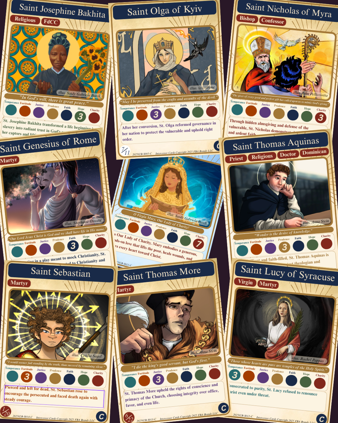 Collectible Trading Holy Cards - Sets 2+3+4+5 Mega Pack 1 (Human art)