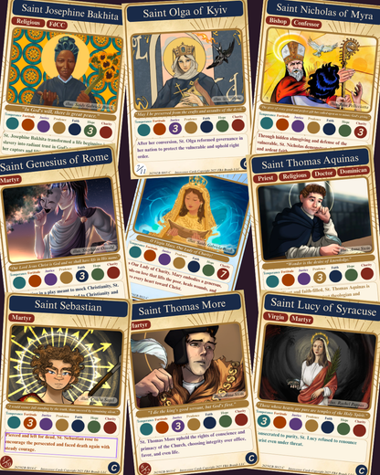 Collectible Trading Holy Cards - Sets 2+3+4+5 Mega Pack 1 (Human art)