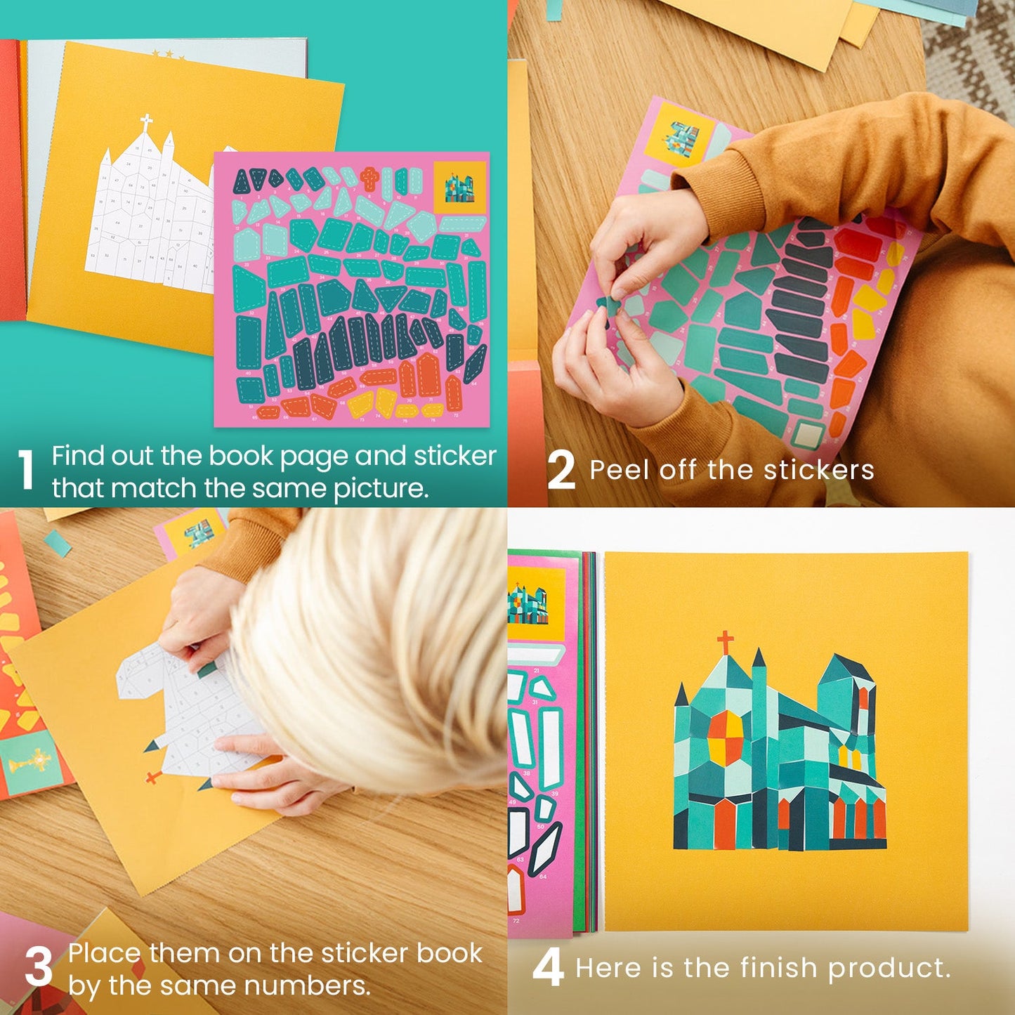 Pray by Sticker: Paint-by-Number Sticker Book