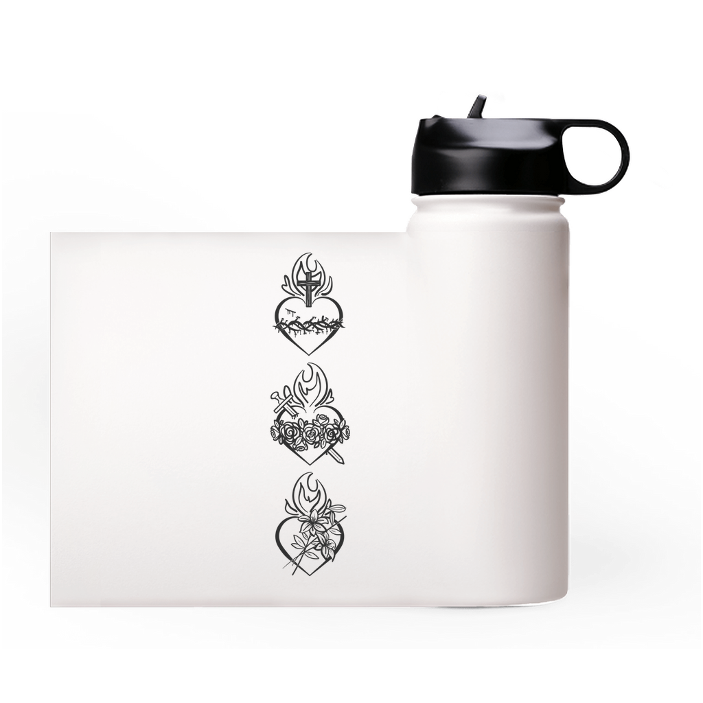 3 Hearts of the Holy Family Water Bottle