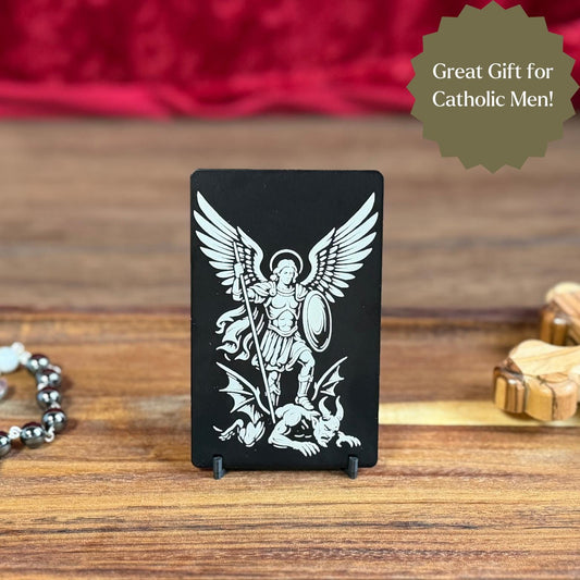 St. Michael Premium Metal Prayer Card